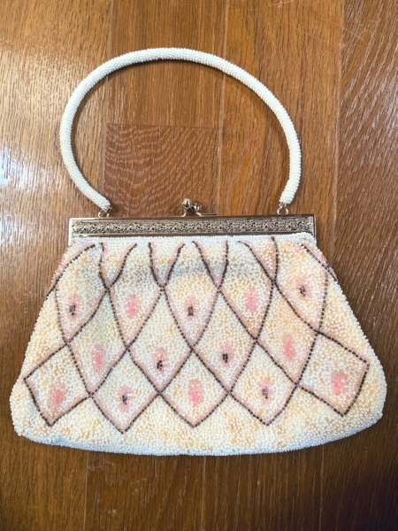 ビーズバッグ ダイヤ柄 IMG_5935