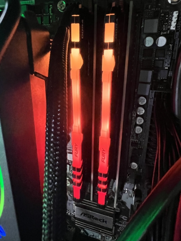 Kingston PC4-25600 (DDR4-3200)288pin UDIMM 32GB(16GB×2枚) FURY Beast RGB KF432C16BBAK2/32