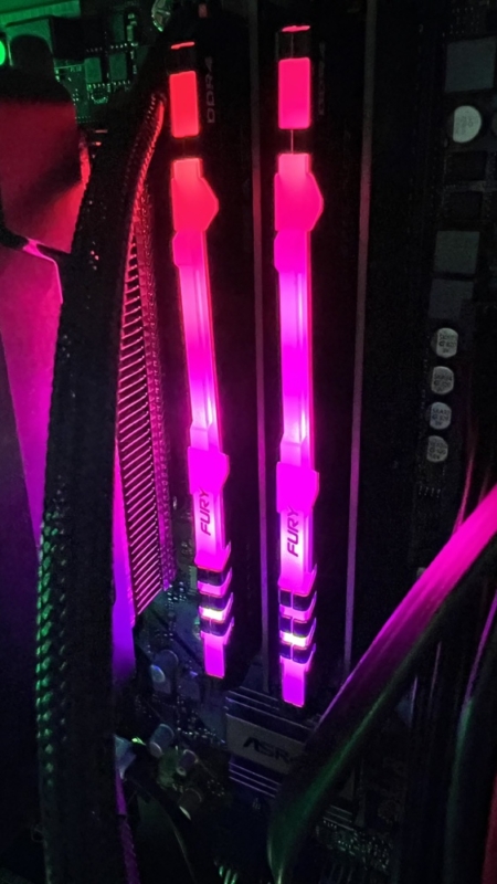 Kingston PC4-25600 (DDR4-3200)288pin UDIMM 32GB(16GB×2枚) FURY Beast RGB KF432C16BBAK2/32